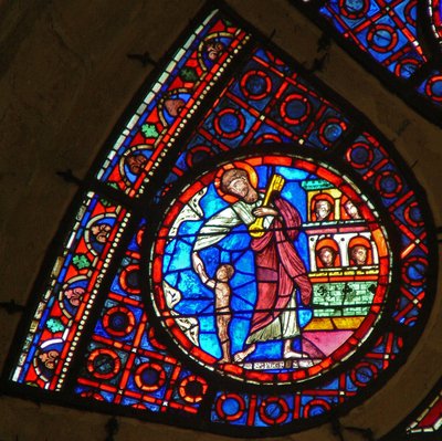 Window Ww forestillende Sankt Peter med nøglen til himlen af French School