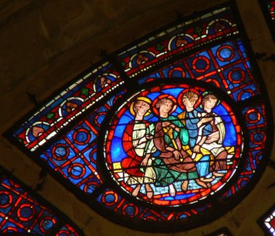 Vindue Ww forestillende fire apostle af French School