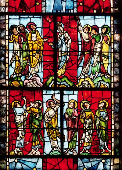 Vindue, der forestiller himmelfarten, ca. 1145 af French School
