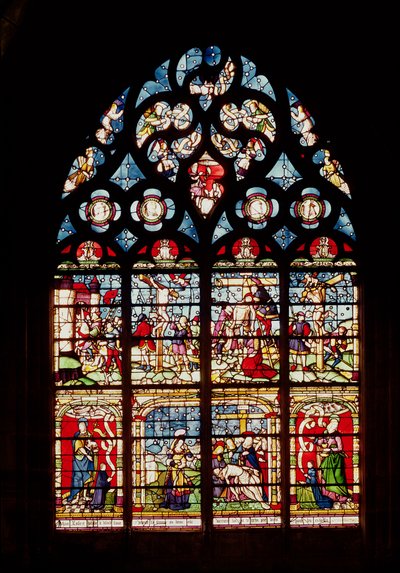 Vindue, der viser Kristi lidenskab af French School