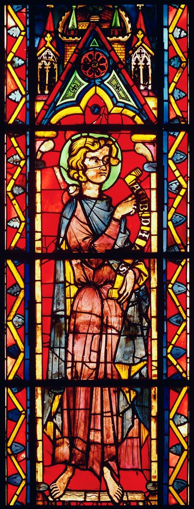 Vindue, der forestiller profeten Obadja, ca. 1270-75 af French School
