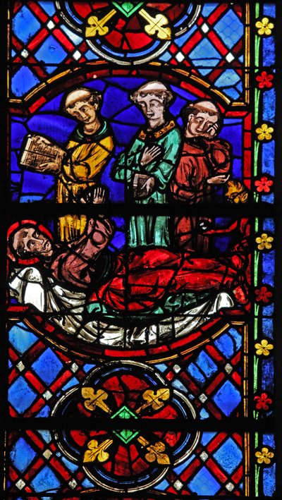 Vindue w08, der viser St Martins død af French School