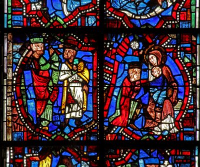 Vindue w100b, der viser magiernes tilbedelse af French School