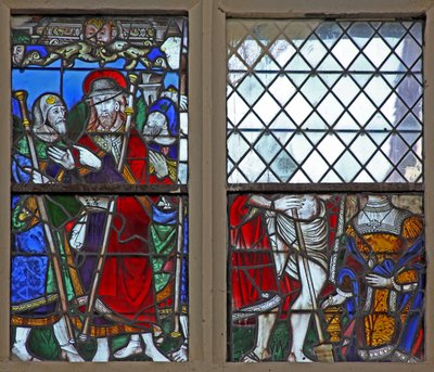 Vindue w103, der viser vejen til Emmaus af French School