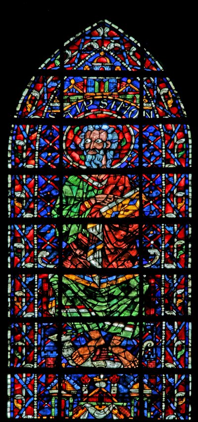 Vindue w106 forestillende St Simon af French School