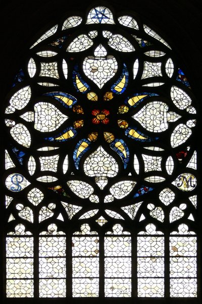 Vindue w115, nordrosevinduet (rosavindue - indvendigt) af French School