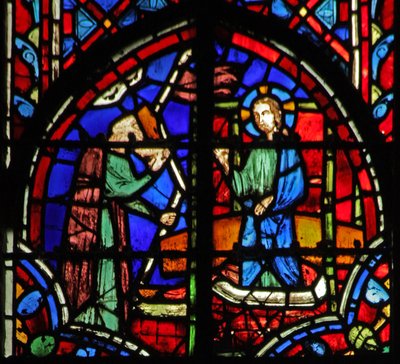 Window w11 Judas datter drikker Guds vredes vin. Lam I 15 af French School