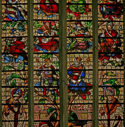 Vindue w123, der forestiller Isajs træ af French School