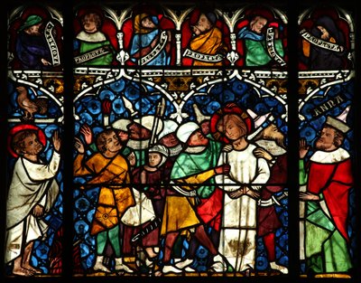 Vindue w12, der viser arrestationen i Getsemane af French School