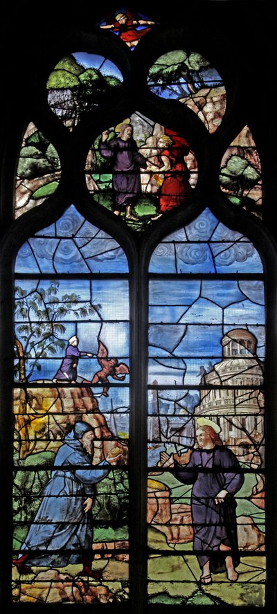 Vindue w12, der viser fristelsen i ørkenen af French School