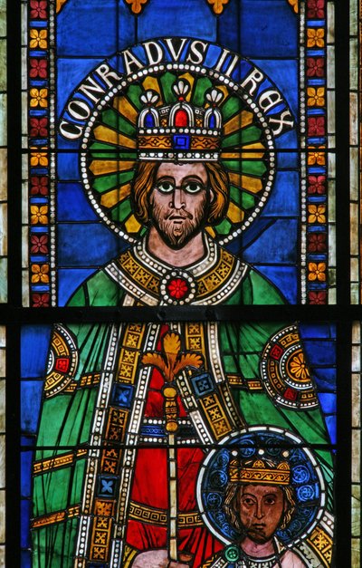 Vindue w13 forestillende kejser Conrad og søn af French School