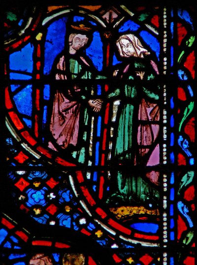 Window w14 David gifter sig med Abigail I Sam XXV 42 af French School