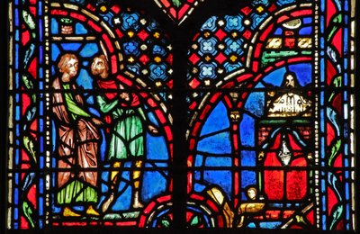 Vindue w14 Samuel beordrede ødelæggelsen af idolerne I Sam VII 3 af French School