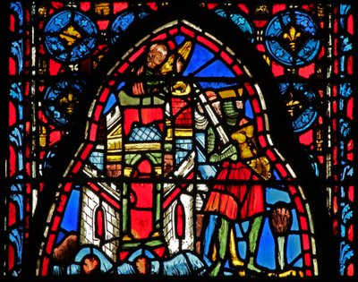 Vindue w15 hellige relikvier: ?Heraclius foran den mirakuløse forseglede port i Jerusalem af French School