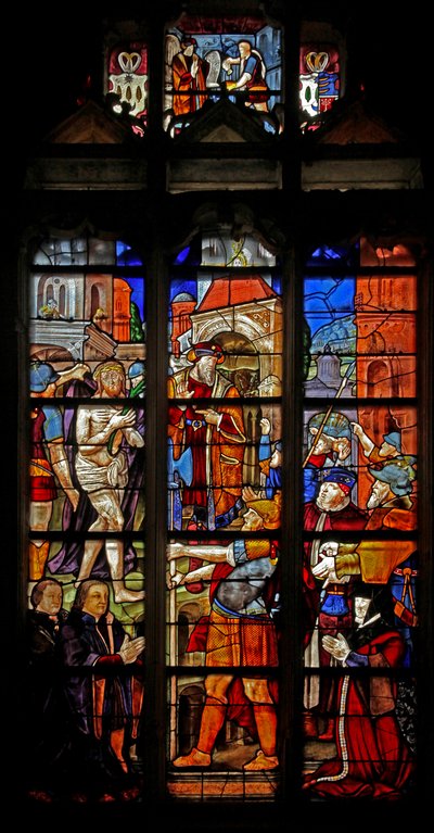 Vindue w16 forestillende Ecce Homo efter Durer af French School