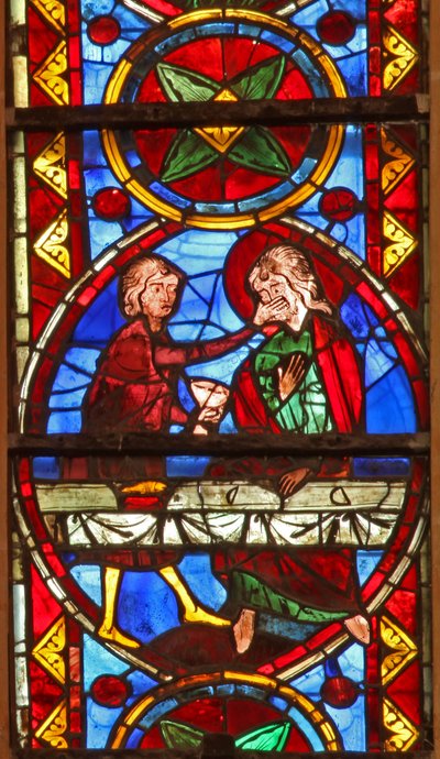 Vindue w213 skildrer en scene fra Sankt Thomas