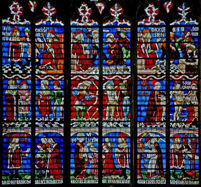 Vindue w233, der viser vinduet St. Sebastian af French School
