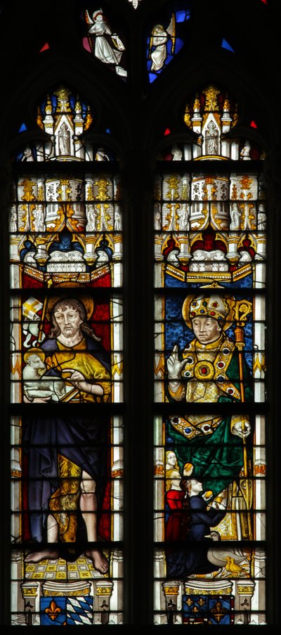 Fenster w237, Darstellung von St. Johannes dem Täufer und St. Martin von French School