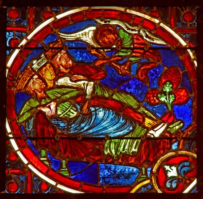 Vindue w2, der viser magi, bliver advaret i en drøm af French School
