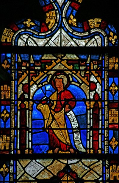 Vindue w36 forestillende St Simon af French School
