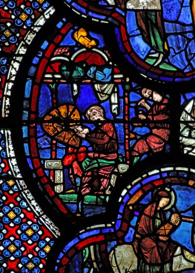 Vindue w48, der forestiller donorerne - rustningerne af French School