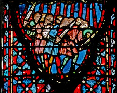 Window w4 Amorites støder på hagl Josh X 11 af French School