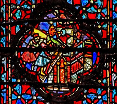 Window w4 Joshua fanger Hazor Josh XI 10-11 af French School