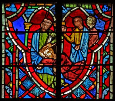 Window w5 Delilah klipper Samsons hår. Dommer XVI 19 af French School