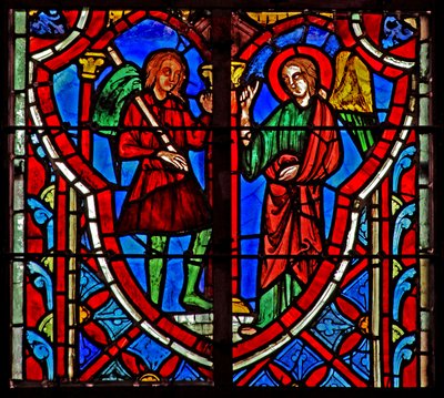 Vindue w5 Gideon møder og engel. Dommer VI 11 af French School