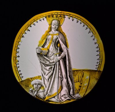 Vindue w66 forestillende St. Catherine af French School