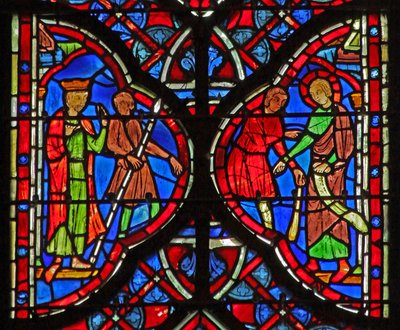 Window w6L Manasses griber Esajas (?) af French School