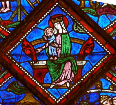 Fenster w6 mit der Jungfrau und dem Kind von French School