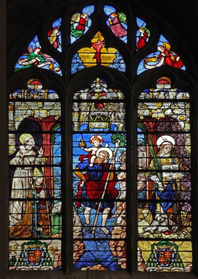 Vindue w9 afbilder St Francis, St Christopher, St Stephen af French School