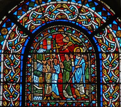 Vindue wXXI, der viser et kantpanel (C12) og en procession af French School