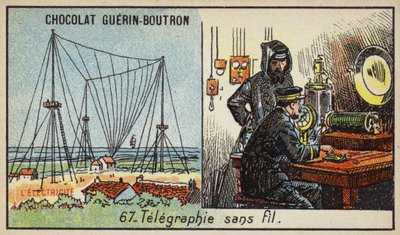 Trådløs telegrafi (chromolitho) af French School