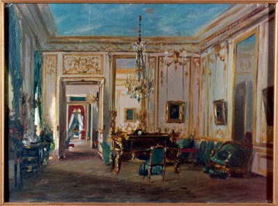 Arbejdsskab af Impress Eugenie a Saint Cloud-maleriet fra det 19. århundrede. Paris, dekorativ kunst af French School