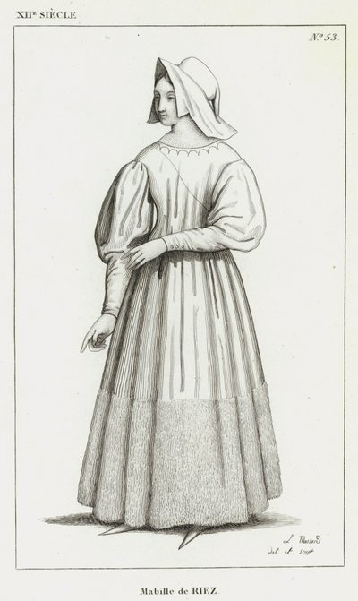 XII Century, Mabille de Riez (gravering) af French School