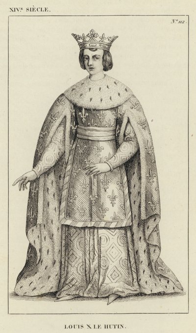 XIV Century, Louis X le Hutin (gravering) af French School