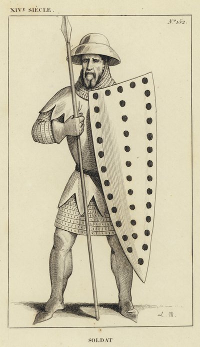 XIV Century, Soldat (gravering) af French School