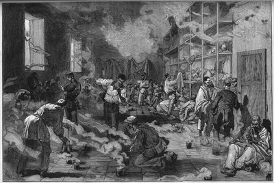 Gul feber-epidemi i Spanien af French School
