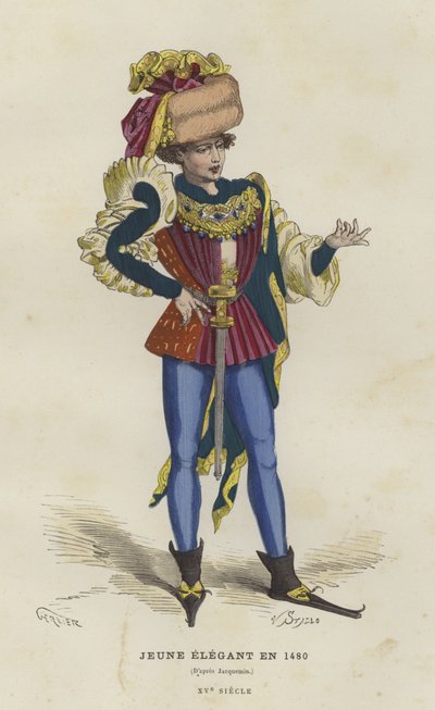 Ung dandy, 1480 af French School