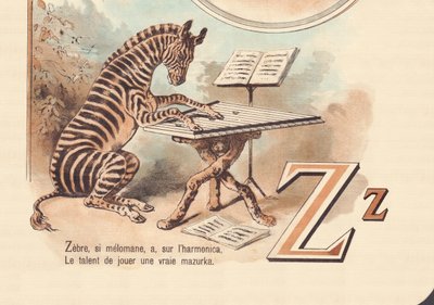 Z: Zebre, hvis meloman er, har på mundharmonika talentet til at spille en rigtig mazurka af French School