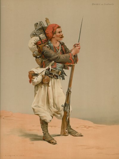 Zouave som Sentinel af French School