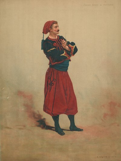 Zouave fancy kjole af French School