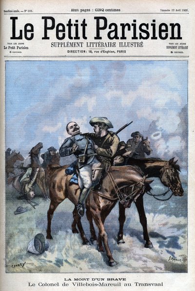 General Villebois Mareuils død under boernes krig (1899-1902) - i "Le Petit Parisien"" af French School