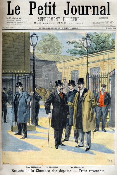 genåbning af deputeretkammeret, illustration i ”Le Petit Journal” 5. juni af French School
