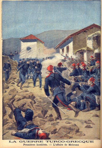 den græsk-tyrkiske krig i 1897 (tredive dages krig) - Et af de første slag i Thessalien af French School