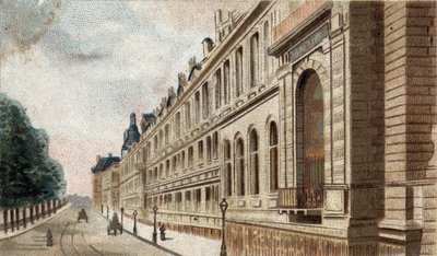 udsigt over Palais du Louvre i Paris. af French School