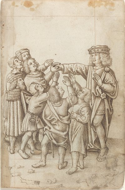 "Giv ikke din højre hånd til alle og enhver" [fol. 13 recto] af French early 16th Century