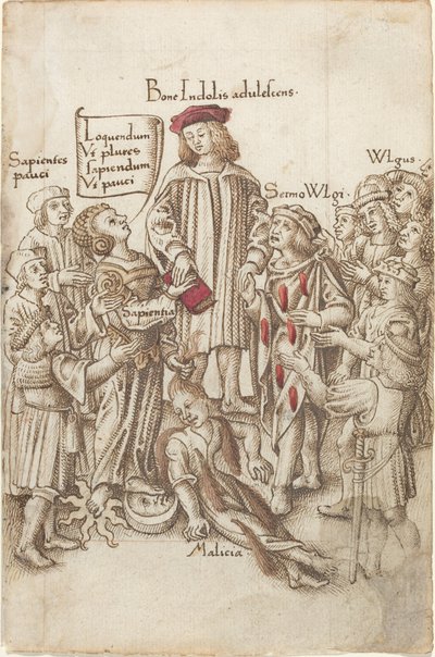 "Gå ikke uden for den offentlige motorvej" [fol. 35 recto] af French early 16th Century